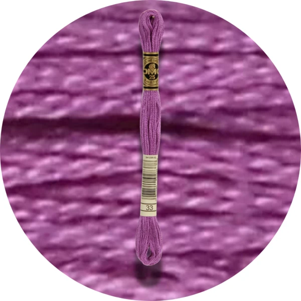 DMC Mouliné Spécial 25 Broderigarn, Ensfarvet, Blå/Lilla nuancer